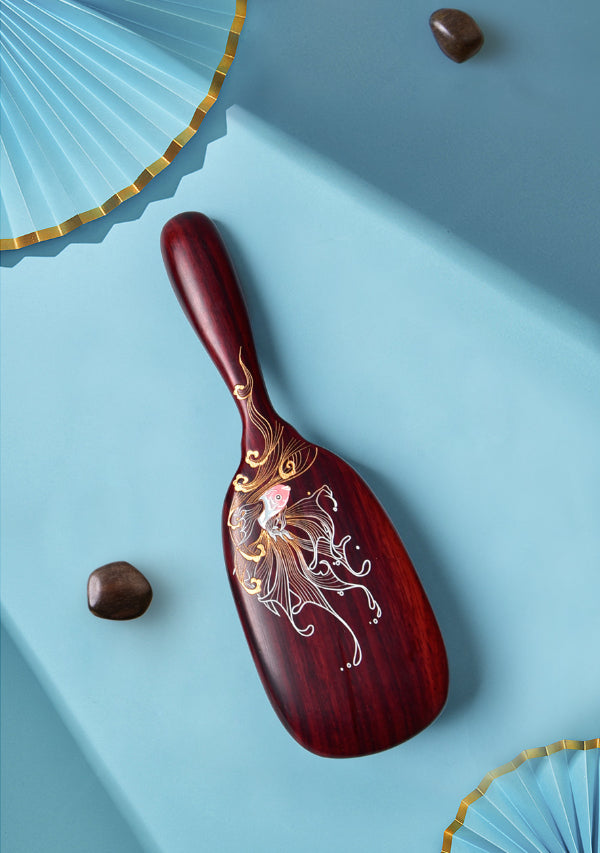 Premium Koi Fish Design Hair Brush for Smooth & Tangle-Free Hair - Perfect for Daily Styling, Salon Use & Gifts