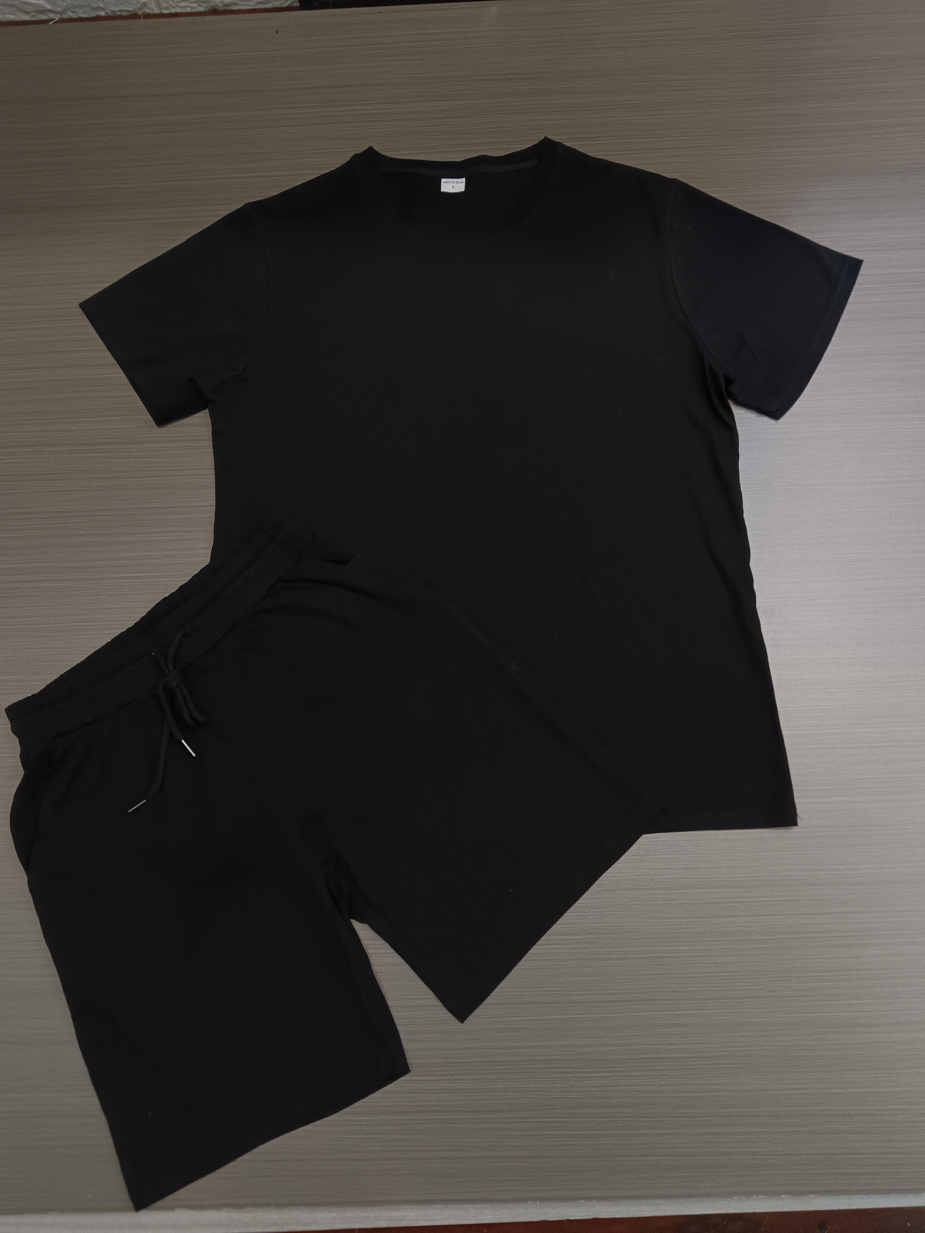Men's Casual Short Sleeve T-Shirt & Athletic Shorts Set - Comfortable Cotton Summer Outfit (XN4177) | Perfect for Gym, Running, Beach & Lounge Wear