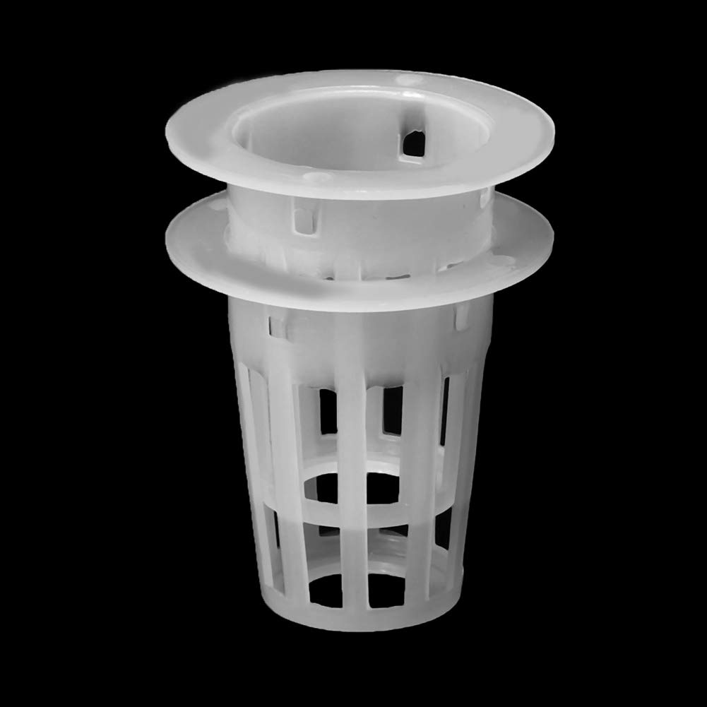100Pcs Black Hydroponic Seedling Pots - Durable Plant Containers for Hydroponics & Gardening | Perfect for Indoor Herb Gardens, Vegetable Seed Starters, and Hydroponic Growing Systems (White)