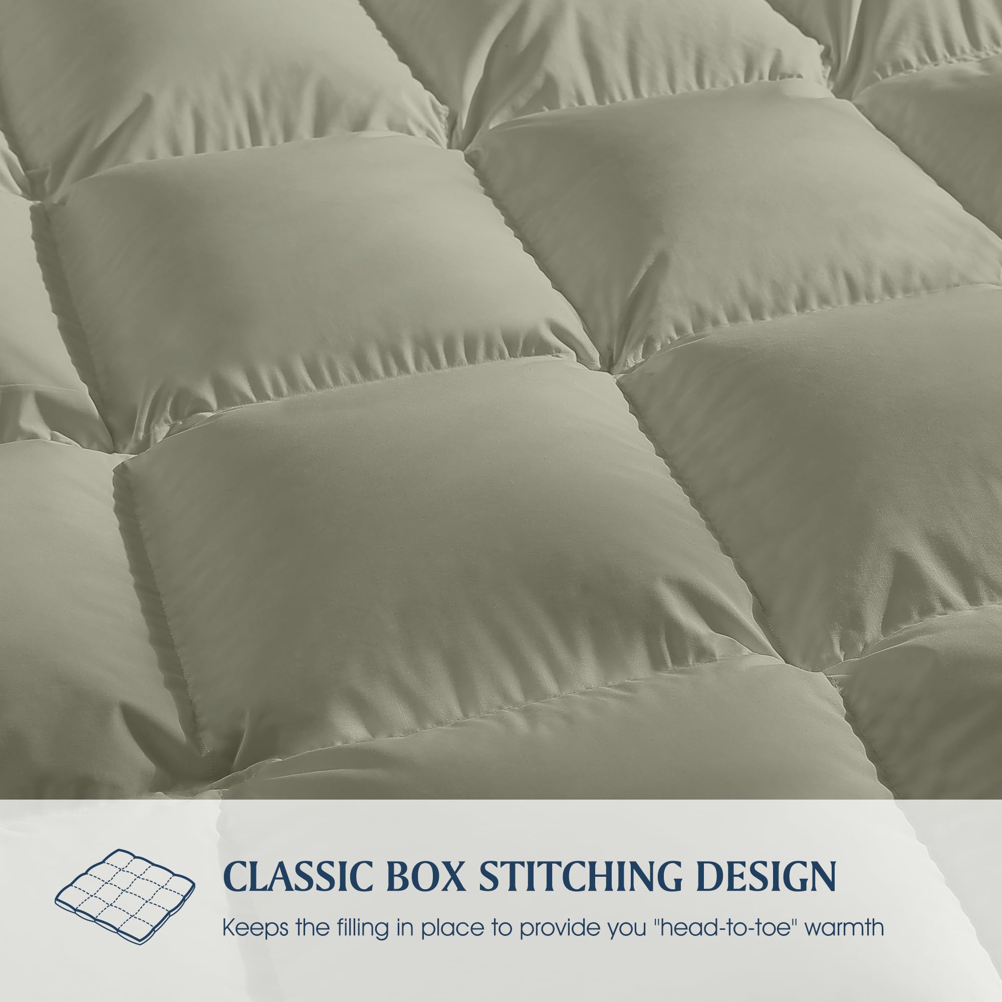 Breathable Microfiber Duvet Insert - Blue Ridge Comforter | All-Season Reversible Down Alternative Quilt | Summer Cooling & Winter Warmth | Twin Size in Sage Green | Perfect for Bedroom, Guest Room & Dormitory