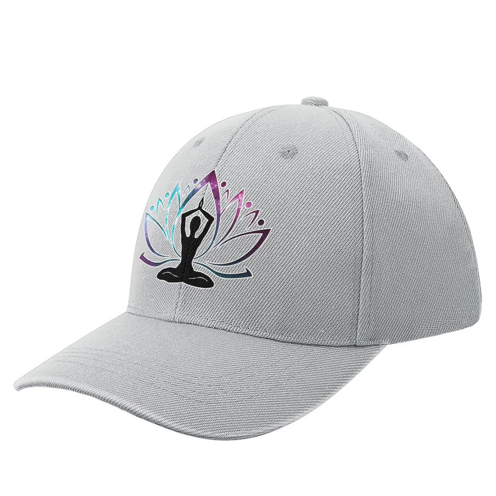 India Lotus Yoga Classic Baseball Cap - Adjustable Dad Hat for Golf, Trucker & Casual Wear - Unconstructed Plain Cap for Men & Women - Perfect for Yoga, Outdoor Sports & Daily Fashion