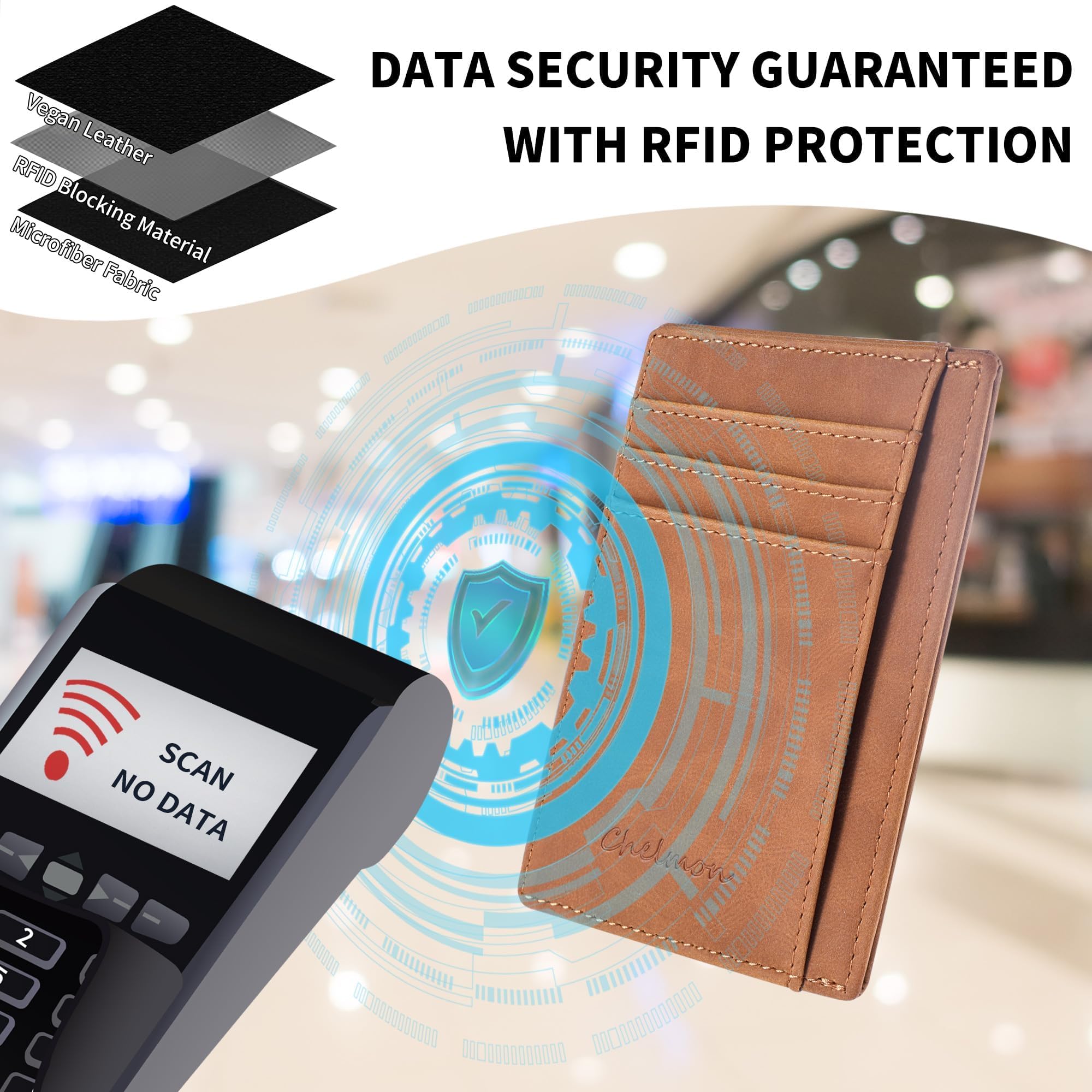 Slim RFID Blocking Wallet for Men - Minimalist Front Pocket Credit Card Holder - Perfect for Travel, Business & Everyday Use