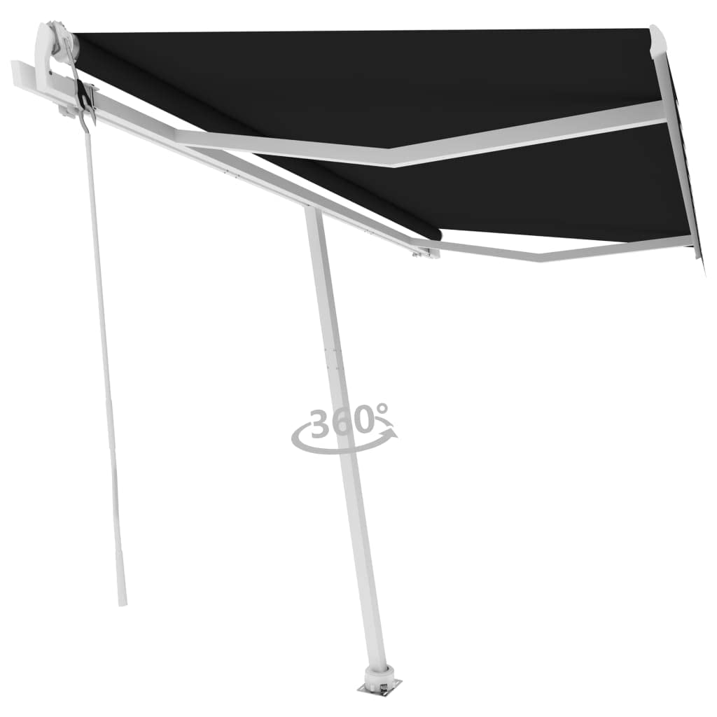 Freestanding Automatic Awning - Anthracite Grey, 138 lbs Heavy Duty Retractable Canopy for Patio, Deck, and Outdoor Relaxation
