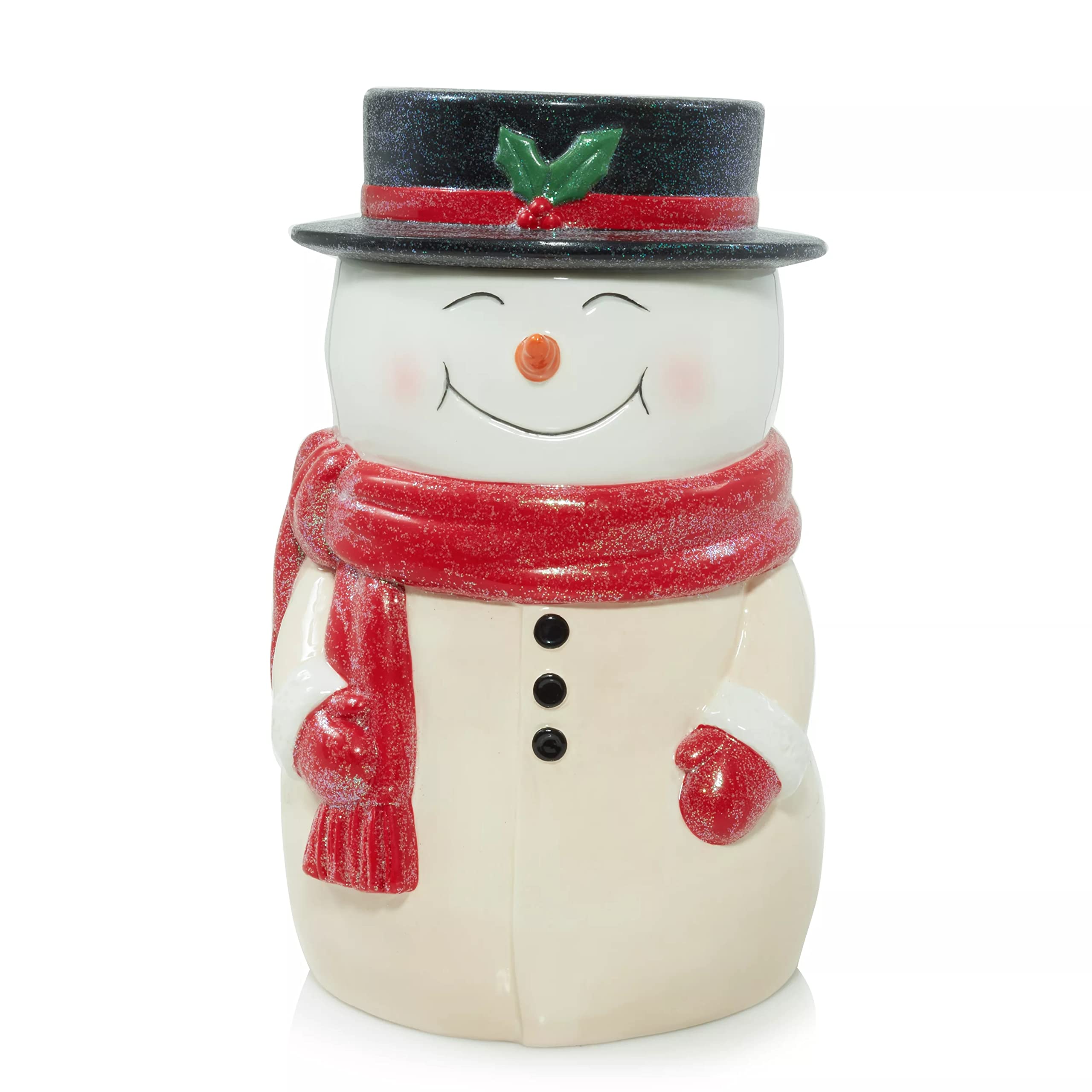 Yankee Candle 2021 Snowman Large Jar Candle - Holiday Home Decor for Christmas, Gift & Cookie Storage - Perfect for Winter Mantel, Dining Table & Cozy Ambiance