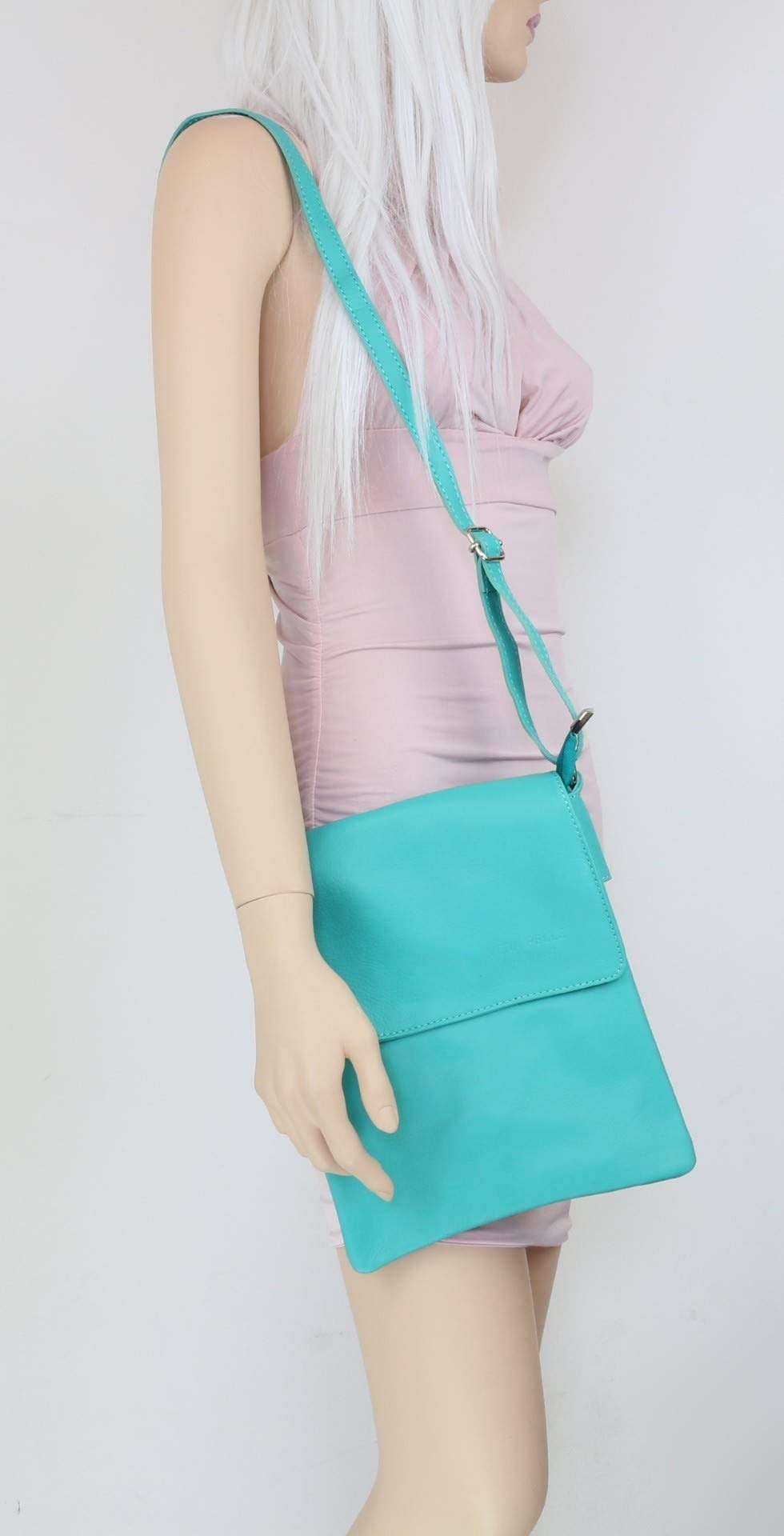 Stylish Italian Leather Crossbody Bag for Women - Soft Genuine Leather Shoulder Messenger Bag with Flap & Zipper - Perfect for Work, Travel & Everyday Use