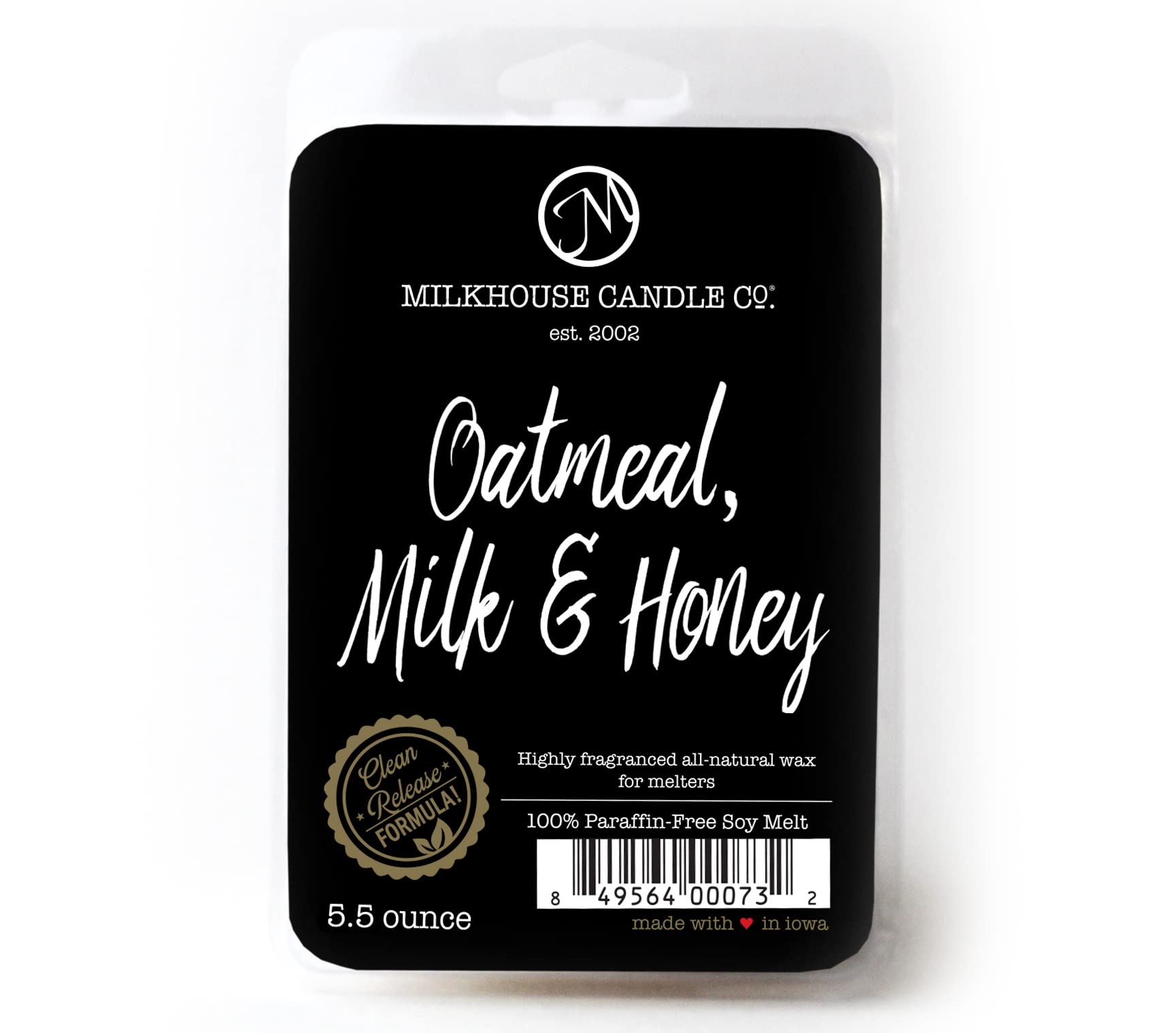 Milkhouse Candle Company - Oatmeal Milk & Honey Soy Wax Fragrance Melts (5.5oz) | Creamery Collection | Home Aromatherapy & Relaxation