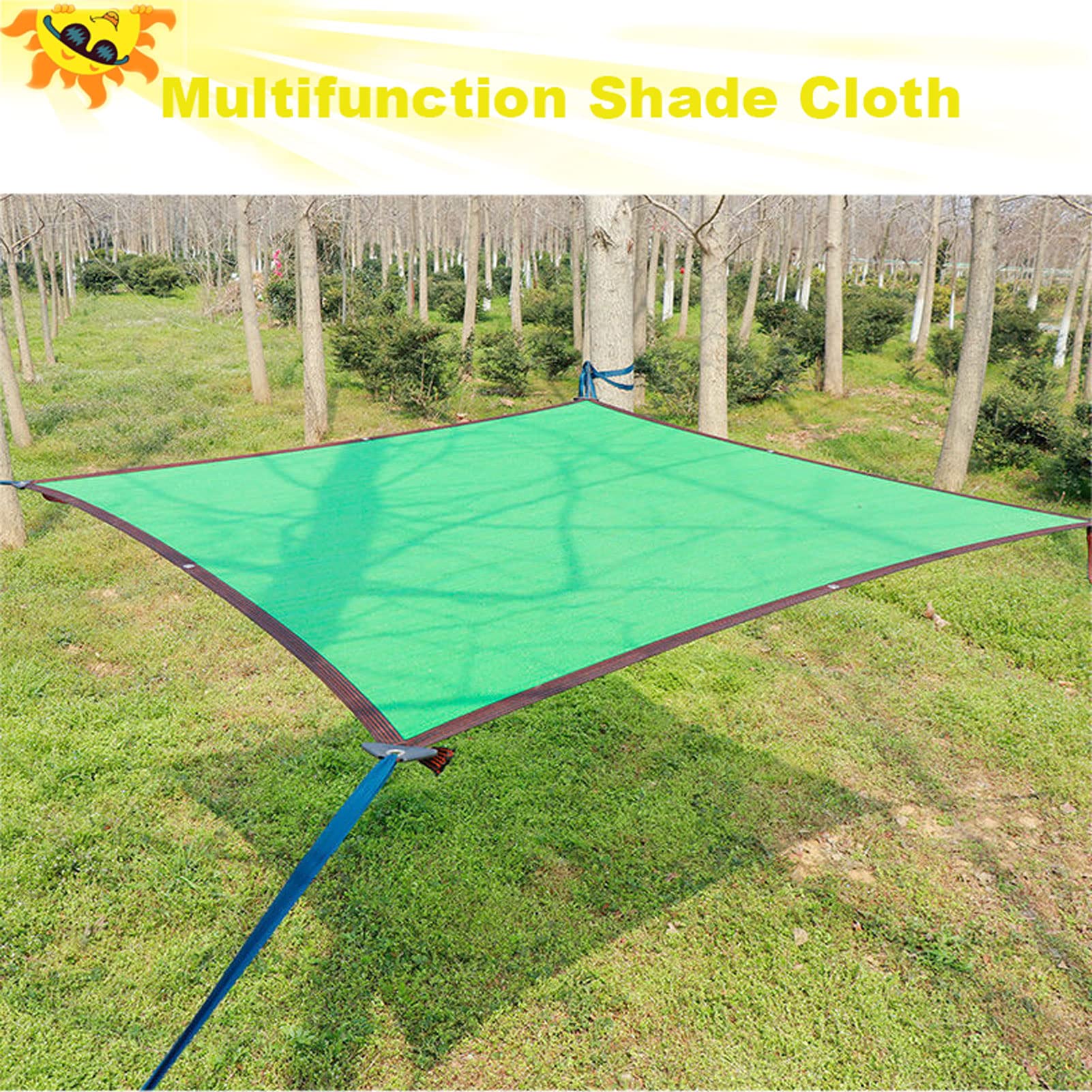 90% UV Block Shade Cloth 16.4x32.8ft with Reinforced Taped Edges & Grommets - Green Sun Protection Mesh for Plants, Greenhouse, Garden - Outdoor Sunshade Cover for Patio, Lawn, Pergola & Backyard