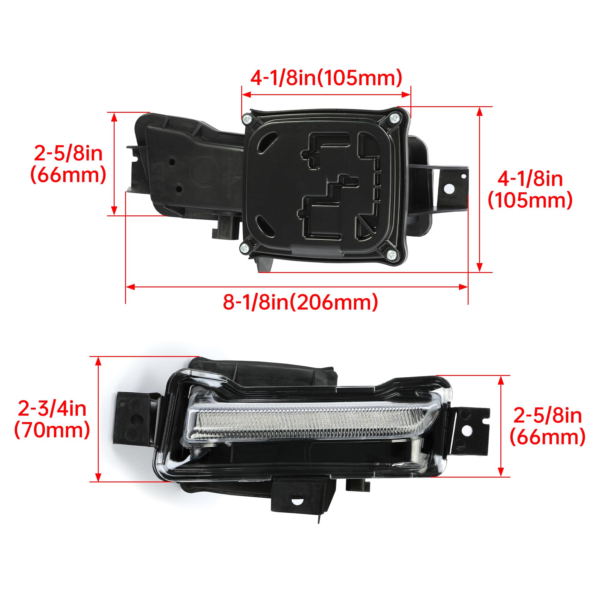 HECASA LED Fog Lights DRL for 2016-2022 Chevy Camaro ZL1 | Replacement for GM2562109 GM2563109 | Clear Lens Black Housing | No Turn Signal | Perfect for Night Driving & Off-Road Adventures