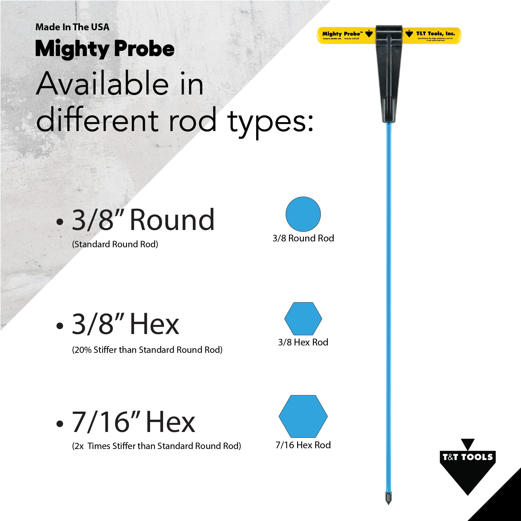 **Mighty Probe Insulated Metal Soil Probe with T-Style Handle – Heavy Duty Garden Soil Tester for Moisture, Compost & Plant Health – Perfect for Gardening, Farming & Landscaping**