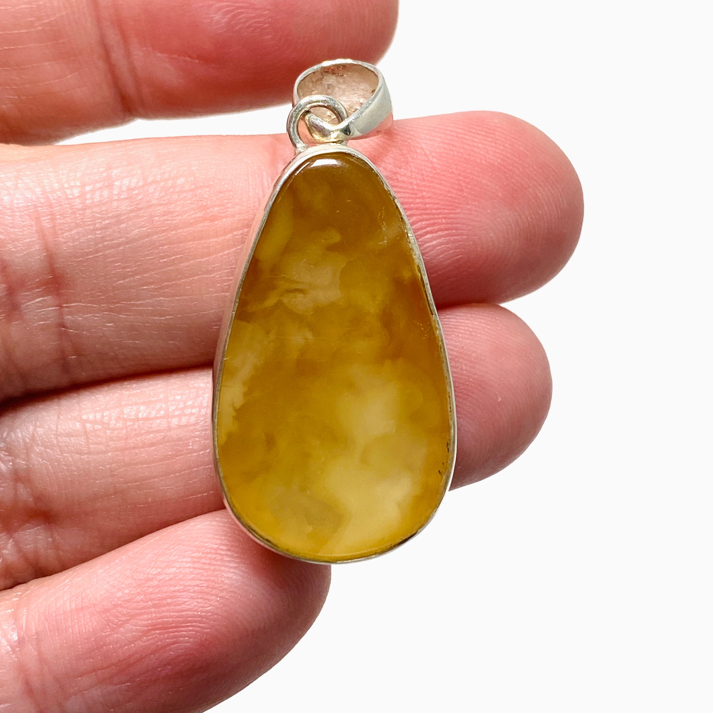 Natural Amber Teardrop Pendant Necklace - Genuine Baltic Amber Jewelry KPGJ4341 for Women, Gift for Her, Perfect for Everyday Wear & Special Occasions