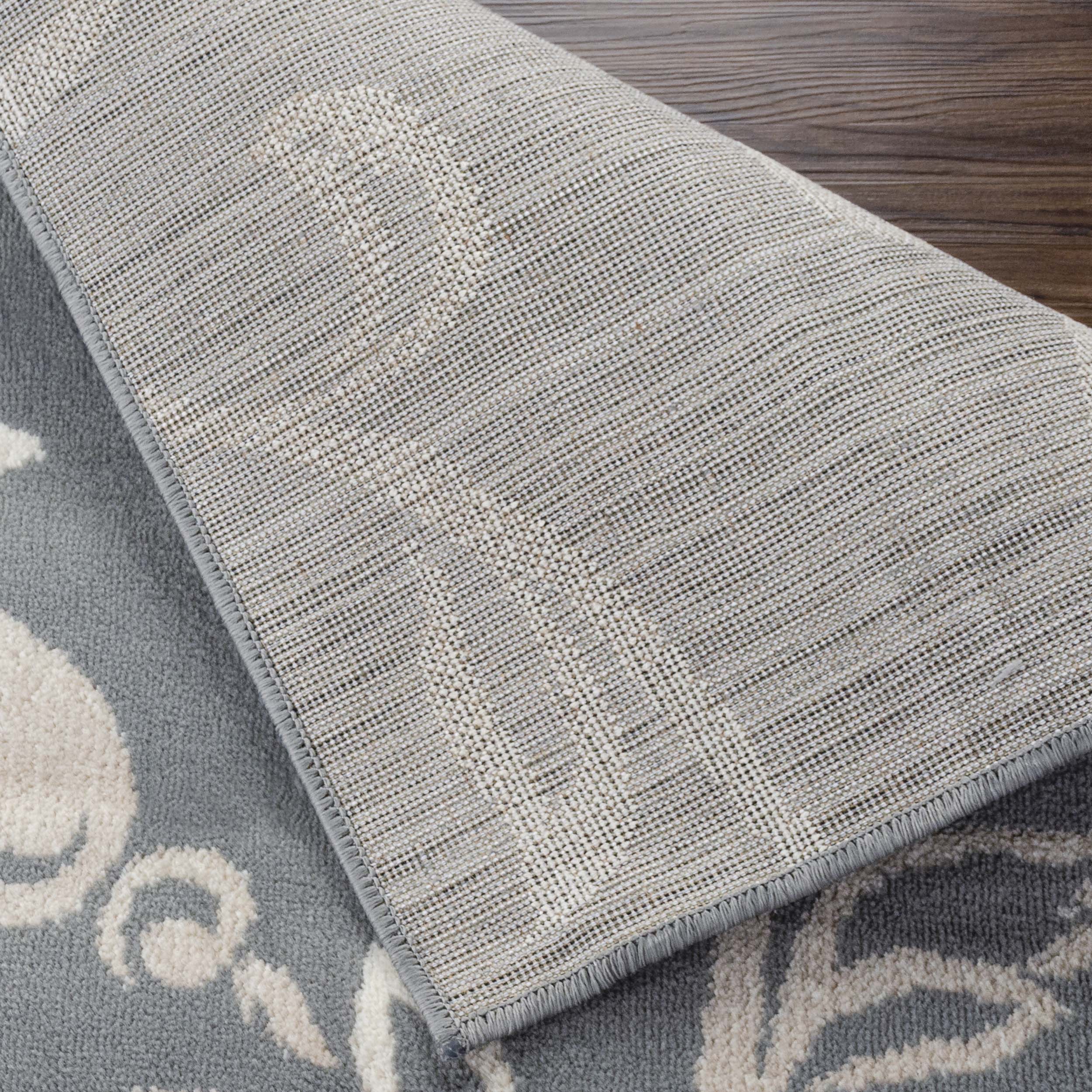 Vines Floral Scrolling Rustic Indoor Area Rug - Non-Slip Bohemian Decor Rug for Living Room, Bedroom, Nursery | Soft & Durable Home Decor