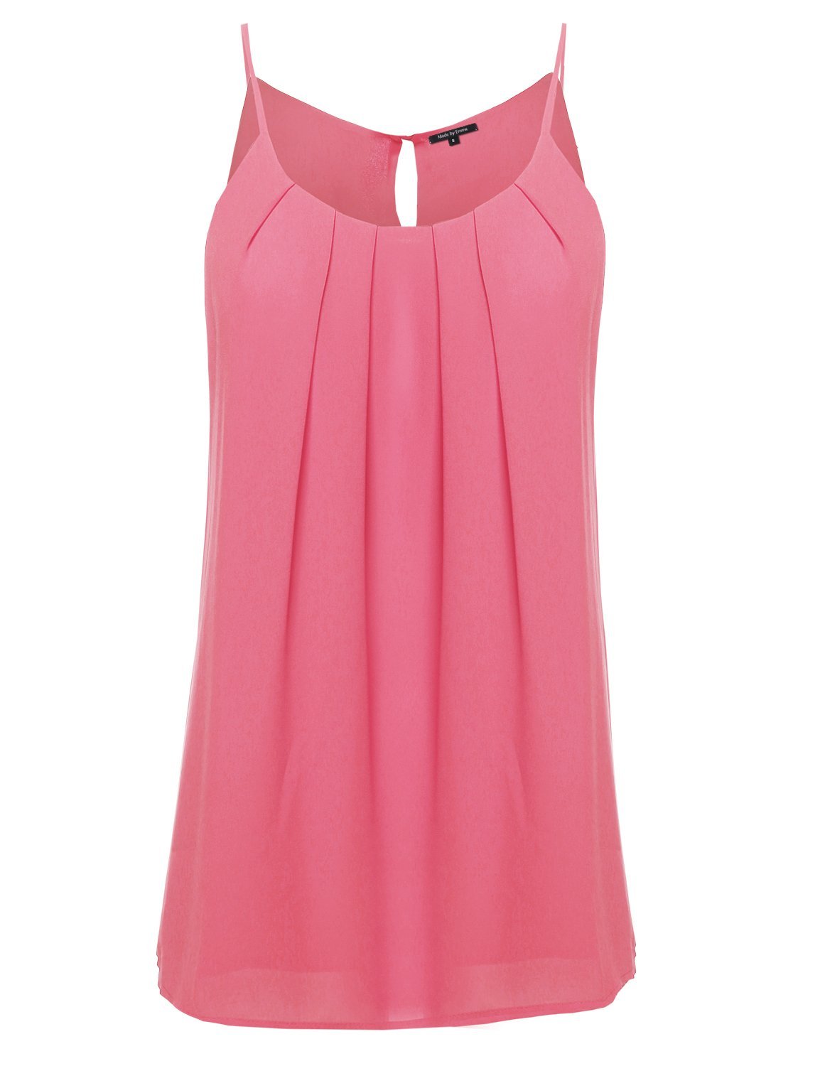 Elegant 21 Women's High Neck Chiffon Flowy Sleeveless Blouse - Perfect for Summer Parties & Office Wear