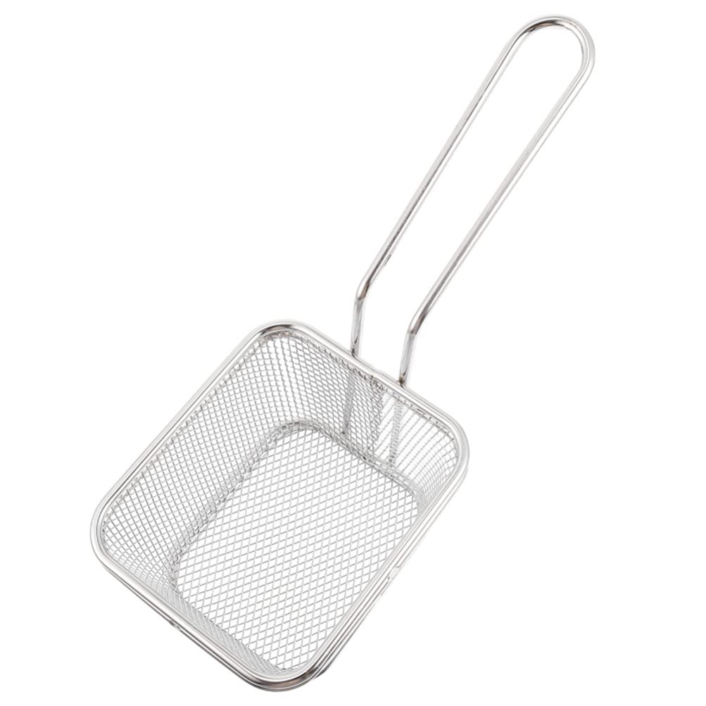 CLISPEED Stainless Steel Air Fryer Basket - Wire Mesh Fryer Accessories for French Fries, Onion Rings & Chicken Wings | Perfect for Air Fryer Cooking & Serving | Ideal for Family Snacks, Parties & Healthy Meals