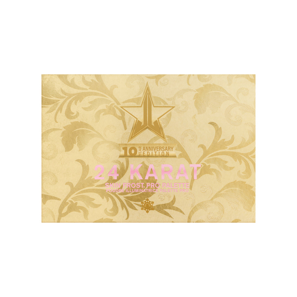 24K Gold Skin Frost Pro Palette - Highlighter & Contour Makeup Kit for Glowing Skin | Perfect for Everyday Glam & Special Occasions