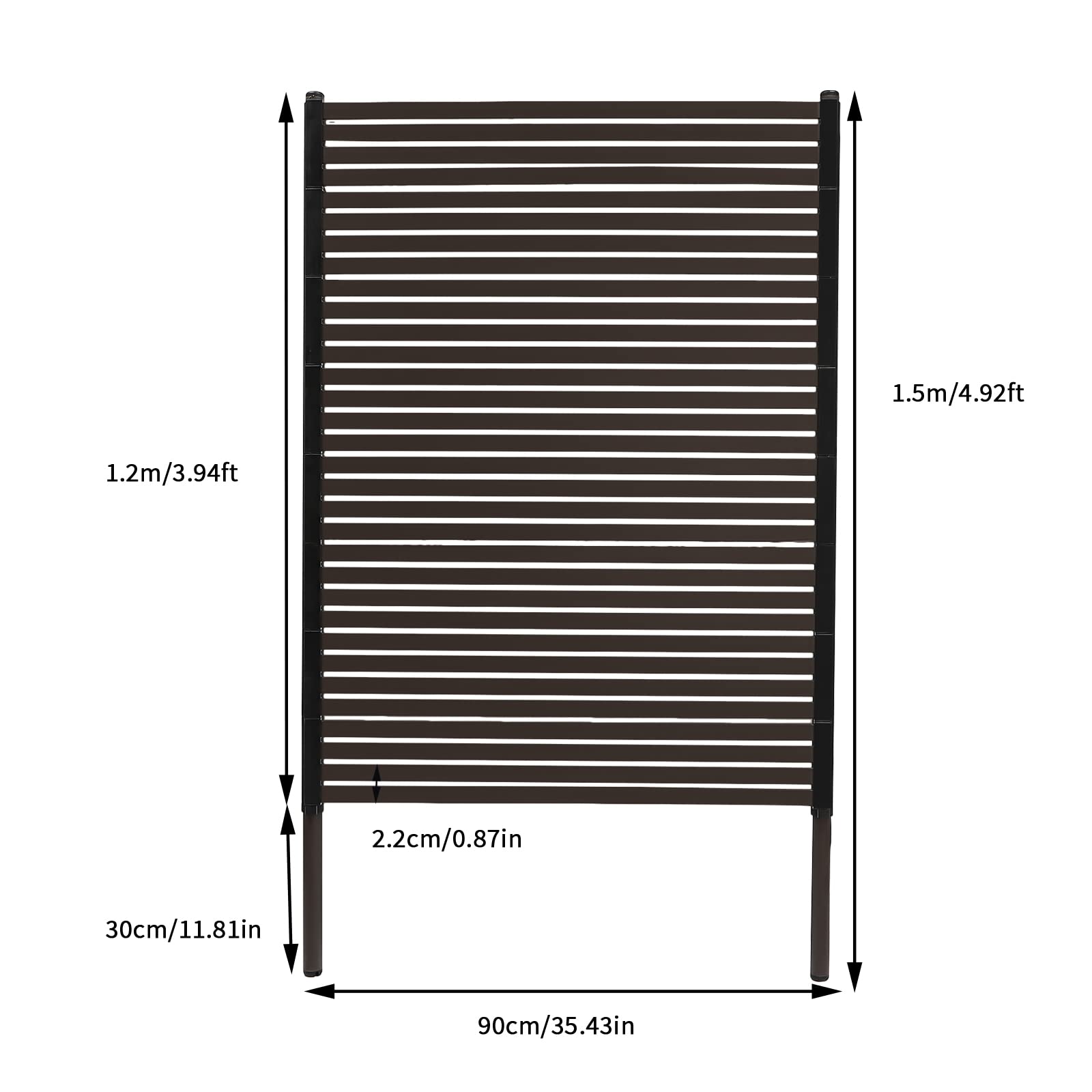Brown Outdoor Privacy Fence Screen - 3x5ft Garden Backyard Patio Decorative Panel - Multi-Purpose Privacy Screen Fence for Yard, Deck, Pool & Balcony - 1 Piece (3 * 5ft) - Perfect for Creating Shade, Wind Protection & Stylish Outdoor Spaces