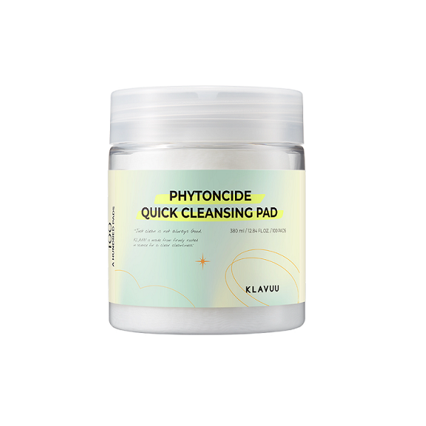 Klavuu Phytoncide Quick Cleansing Pads - Gentle Exfoliating Face Wipes for Deep Pore Cleansing & Acne Treatment | Perfect for Travel, Gym & Daily Skincare Routine