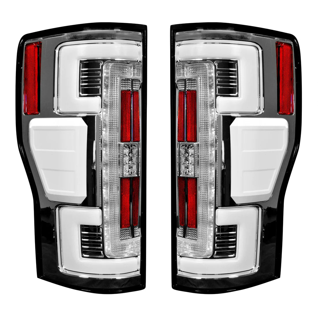 Ford Super Duty F250 F350 F450 F550 2017-2019 LED Tail Lights - OEM Replacement with Clear OLED Design - Perfect for Off-Roading & Truck Upgrades