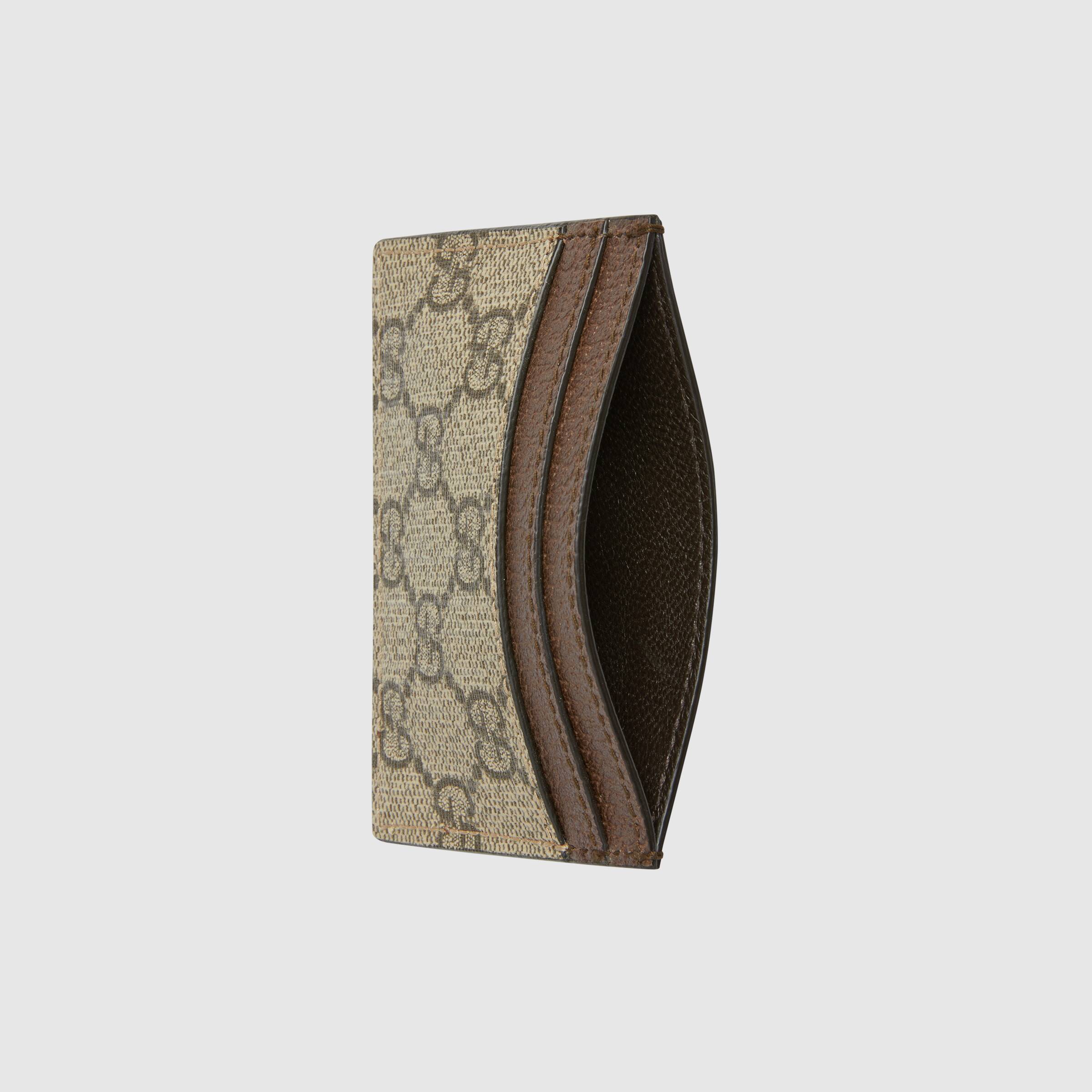 Gucci Ophidia GG Monogram Card Holder Wallet - Slim RFID Blocking Credit Card Case for Women & Men | Perfect for Everyday Use, Travel & Business