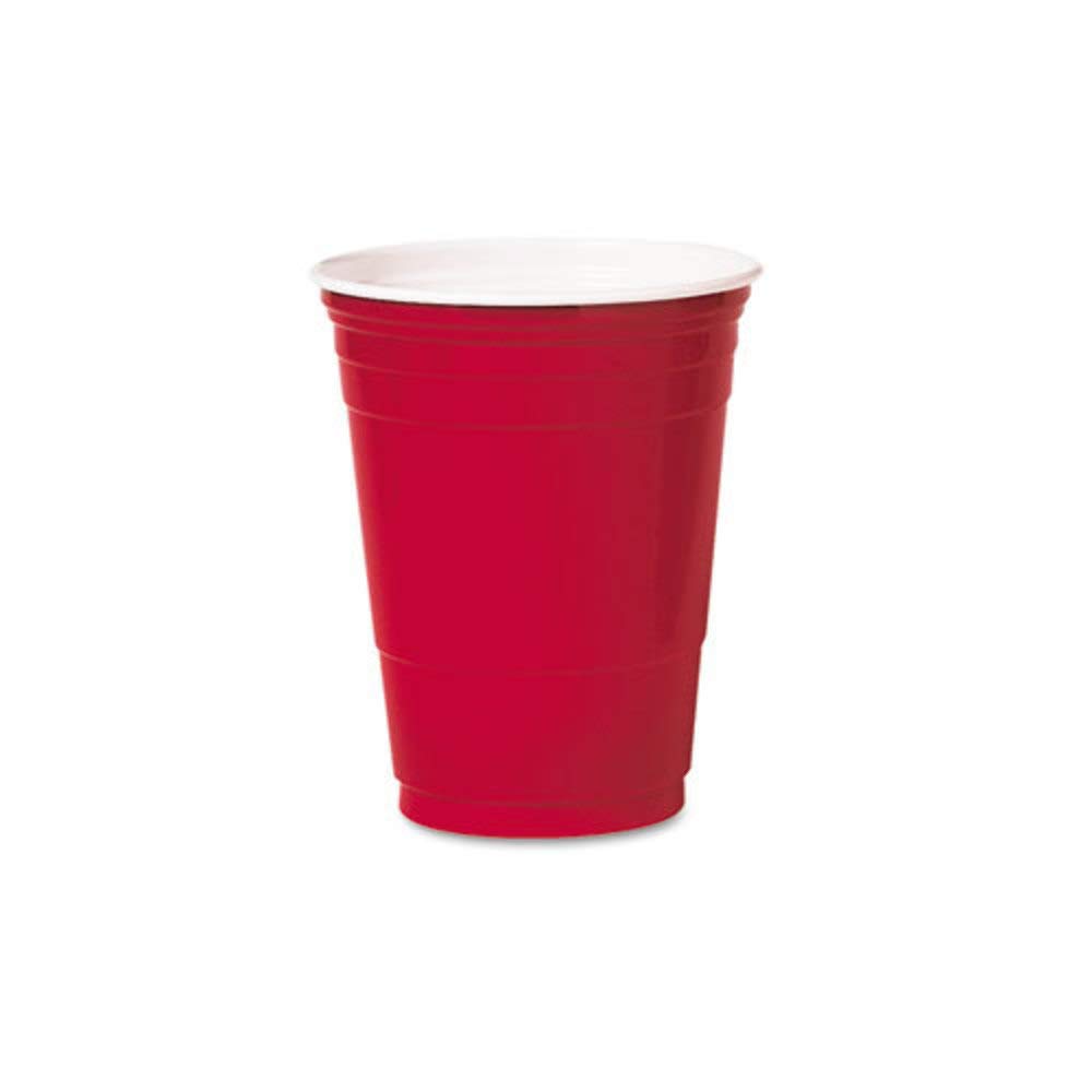 Red Solo Party Cups 16oz (50 Pack) - Durable Plastic Cold Drink Cups for Parties, BBQs, and Outdoor Events