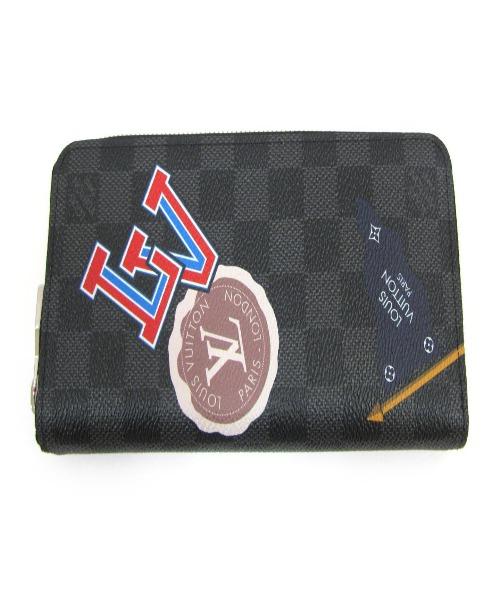 LV League Zippy Long Wallet Vertical Damier Graphite - Genuine Leather Luxury Wallet for Men, Slim RFID Blocking Bifold Credit Card Holder - Perfect for Business, Travel & Everyday Use