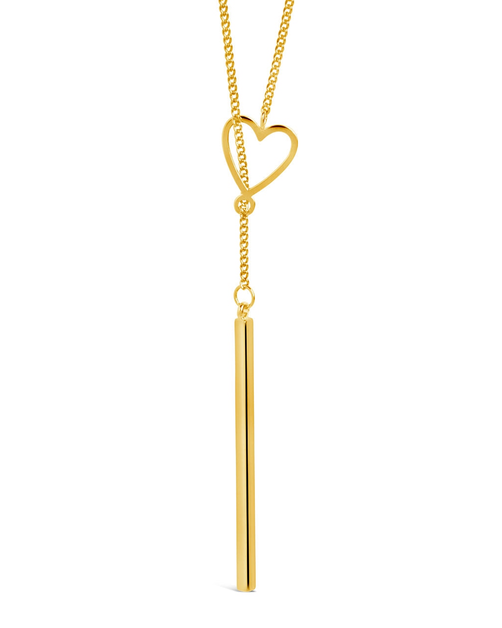 Shania Open Heart Lariat Necklace for Women - Elegant Gold Plated Layered Chain Pendant - Perfect for Valentine's Day, Anniversary & Date Night Jewelry Gift