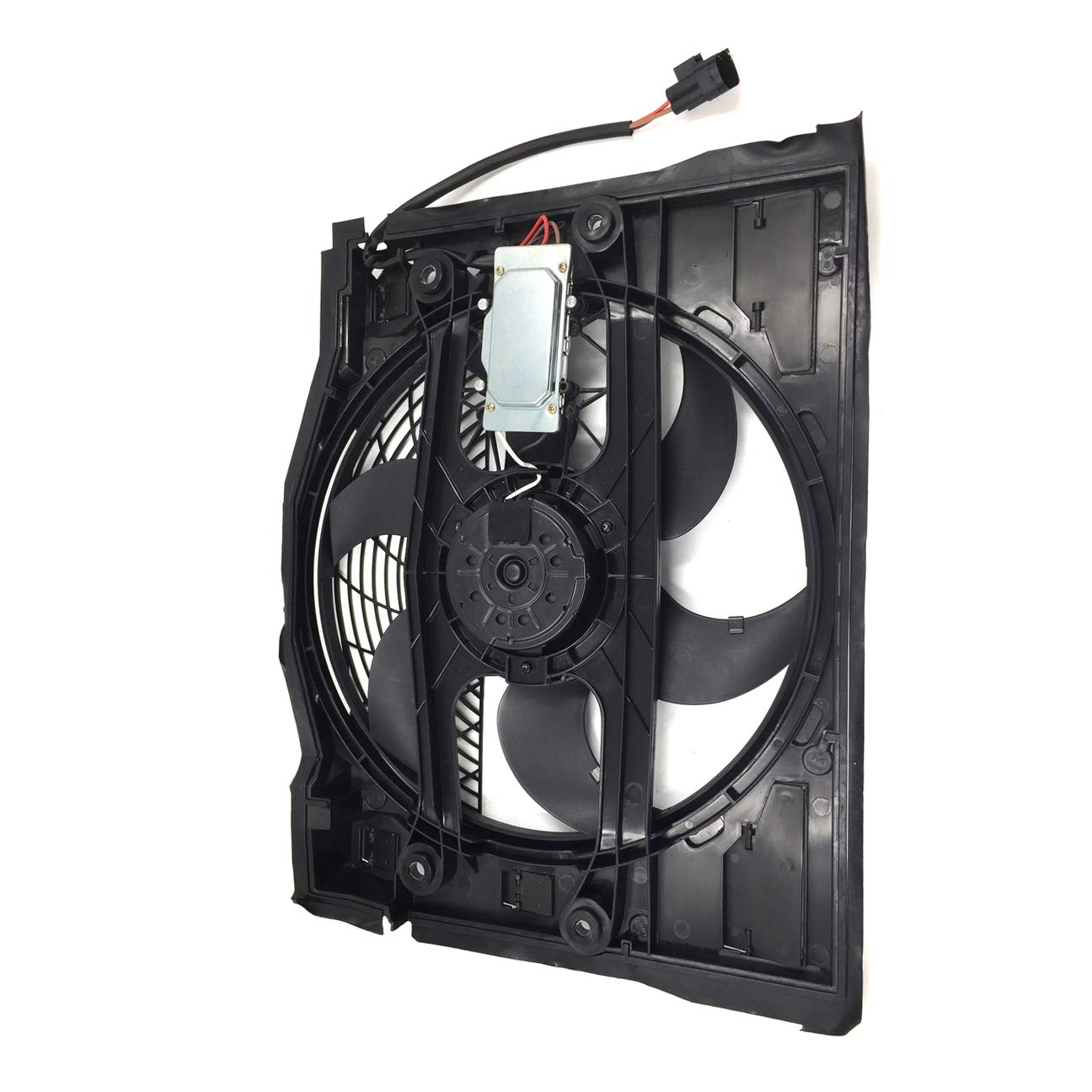 BMW Radiator Cooling Fan Assembly - Compatible with 1999-2006 325Ci, 330Ci, 320i, 325i, 325xi, 330i, 323Ci, 323i, 328Ci, 328i - OEM 64546905076 Replacement - Perfect for Engine Cooling & Overheating Prevention