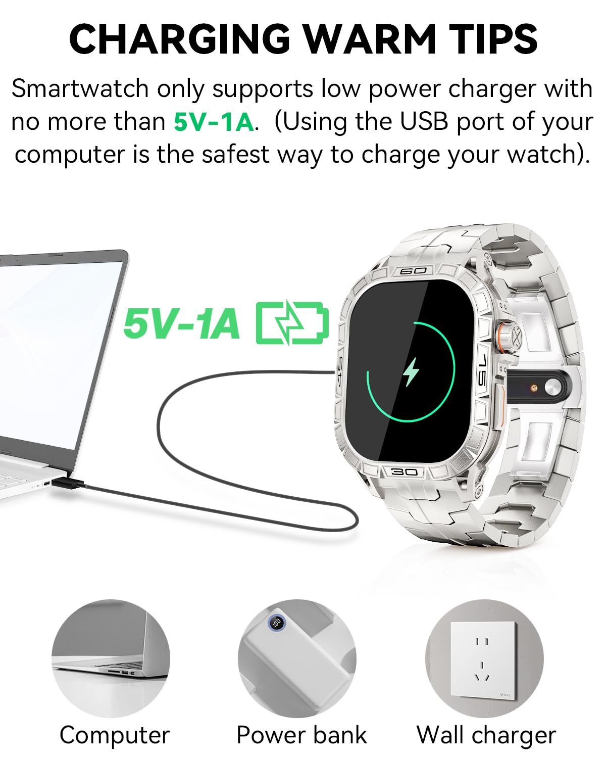Military Smart Watch for Men - 1.96