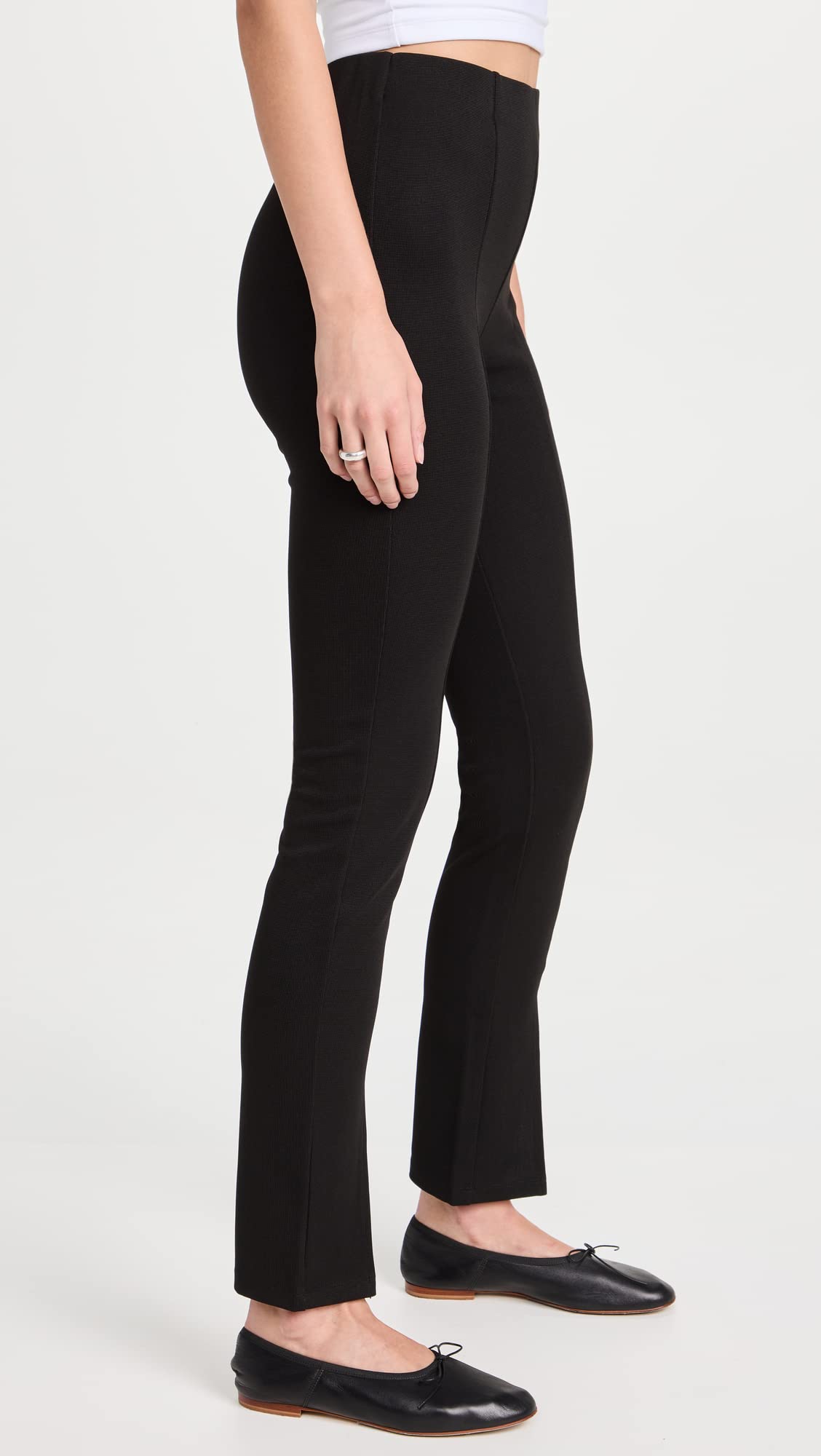 English Factory Women's High Waist Front Slit Pants - Stylish & Comfortable Trousers for Work, Office, and Casual Outfits