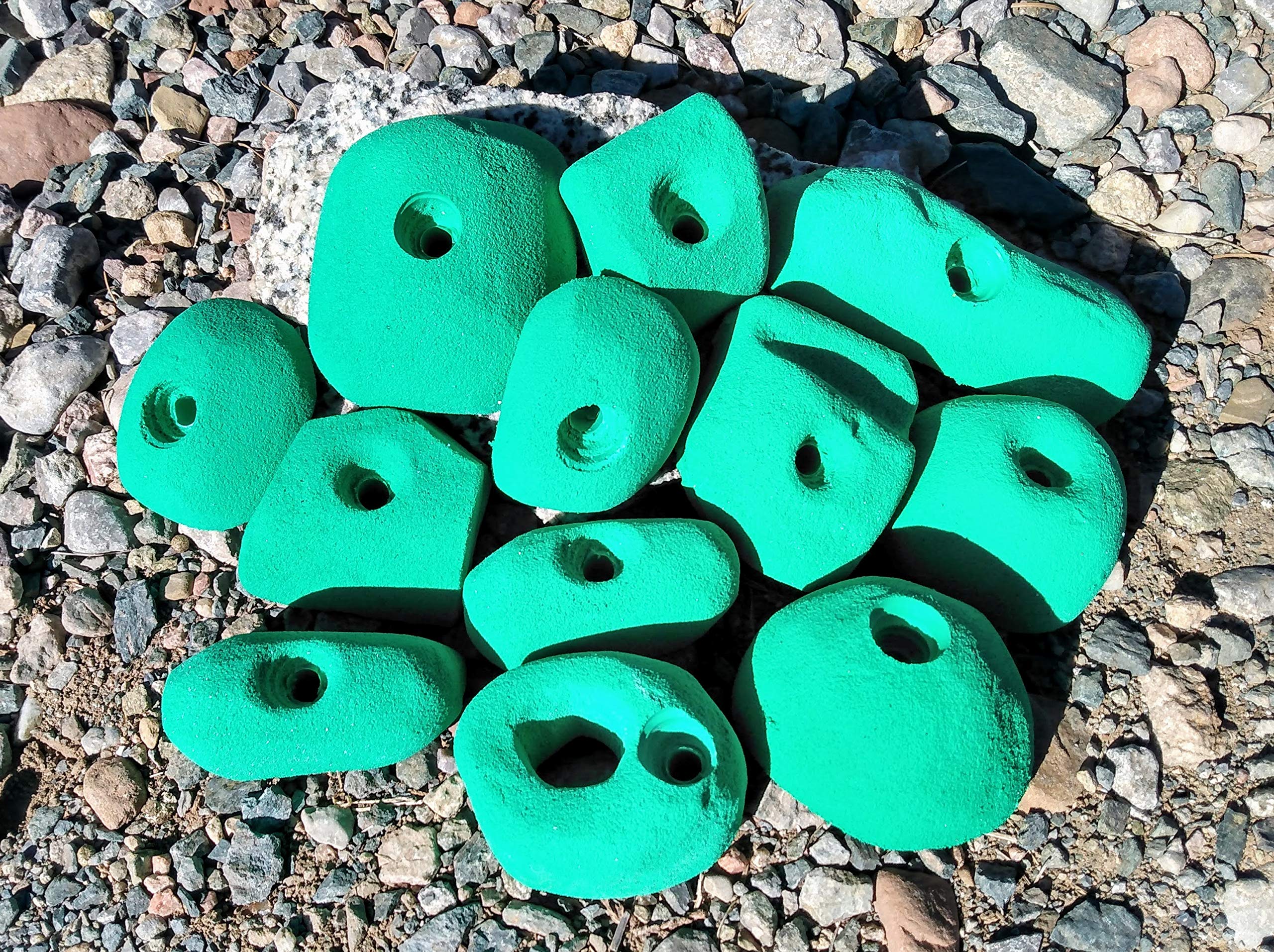 12 Pack Large Polyurethane Bolt-On Rock Climbing Wall Hand Holds - Durable Climbing Grips for Indoor/Outdoor Training, Home Gyms & Climbing Walls