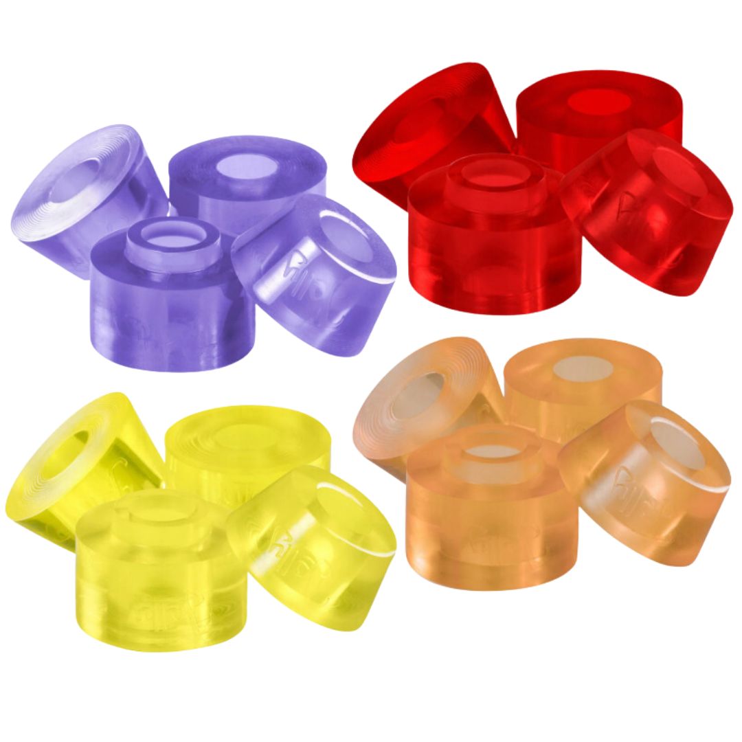 Chaya Jelly Cushions 15mm Barrell & 12mm Conical 8-Pack - Soft Skateboard Longboard Shock Absorbers for Smooth Riding & Tricks
