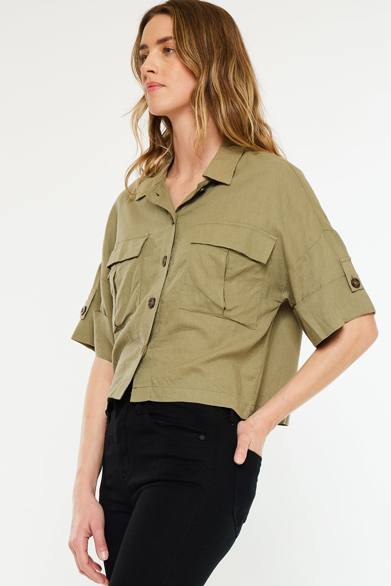 Zoria Men's Utility Shirt - Durable Work Shirt with Multiple Pockets for Outdoor, Hiking & Camping | Comfortable Casual Button Up Shirt for Workwear & Everyday Use