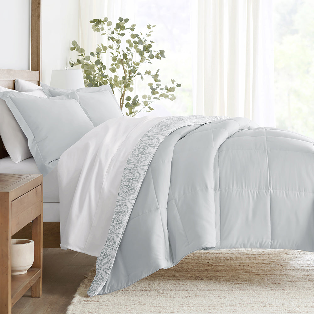 Soft & Cozy Patterned Down Alternative Comforter Set - All-Season Bedding for Master Bedroom, Guest Room & Dorm - Hypoallergenic & Machine Washable