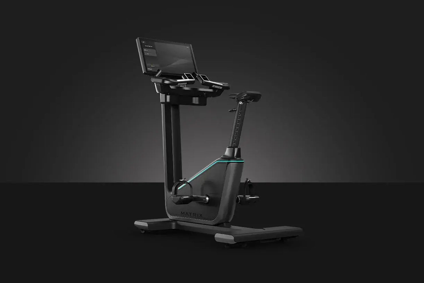 Matrix Onyx Upright Exercise Bike for Home Gym - Indoor Cycling Bike with LCD Monitor & Adjustable Resistance - Perfect for Cardio Workouts, Weight Loss & Fitness Training