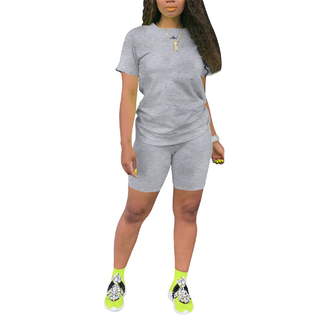 Women's 2-Piece Outfits Summer Short Sets - Lounge Sets & Tracksuit Sweatsuits for Casual Wear, Vacation & Home Relaxation