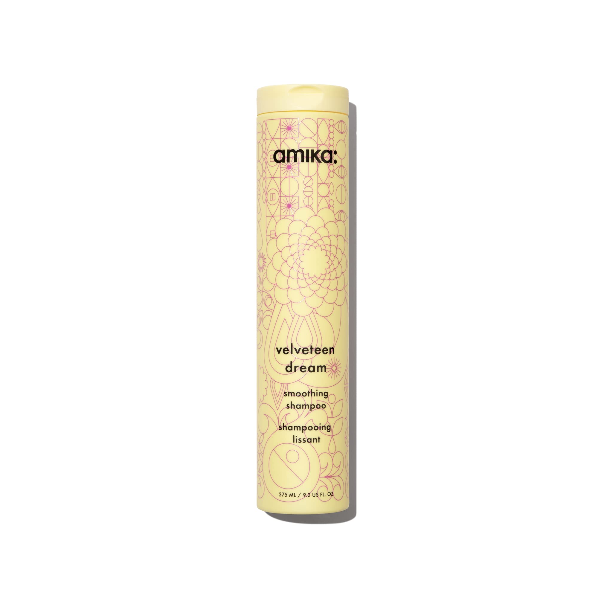 Amika Velveteen Dream Smoothing Shampoo for Frizz Control & Shine - Hydrating & Nourishing Formula for All Hair Types - Perfect for Daily Use & Salon-Quality Results at Home