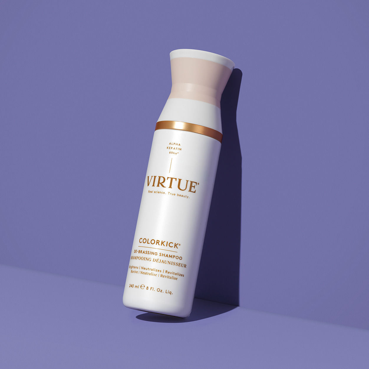 Colorkick De-Brassing Shampoo for Blonde & Gray Hair - Tones & Neutralizes Brassiness - Perfect for Salon & Home Use