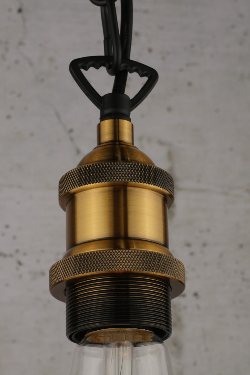 Heavy Duty Ceiling Chain Saw Suspension Kit with E27 Lamp Holder - Perfect for Workshop, Garage, and Industrial Lighting Solutions