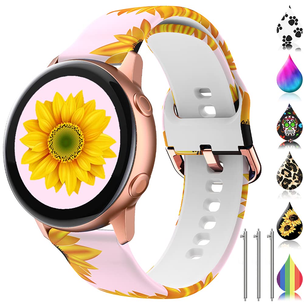 TOOLAIK 20mm Sports Wristband Compatible with Samsung Galaxy Watch 6 Classic 47mm/43mm, Watch 5/5 Pro, Watch 4, Galaxy Watch 3 41mm & Active 2 40mm/44mm - Durable Silicone Replacement Band for Men & Women - Perfect for Workouts, Running & Daily Wear