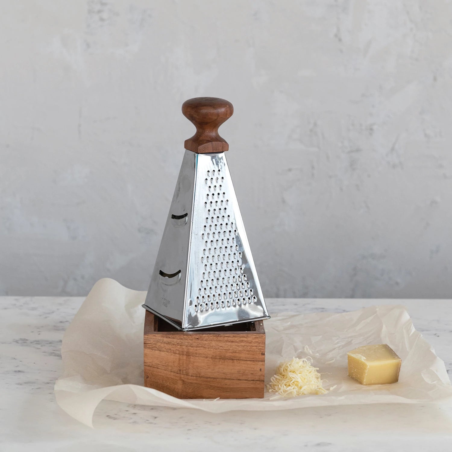 Premium Stainless Steel Grater - 4-Sided Multi-Function Kitchen Tool for Cheese, Vegetables & More - Perfect for Cooking, Baking & Food Prep