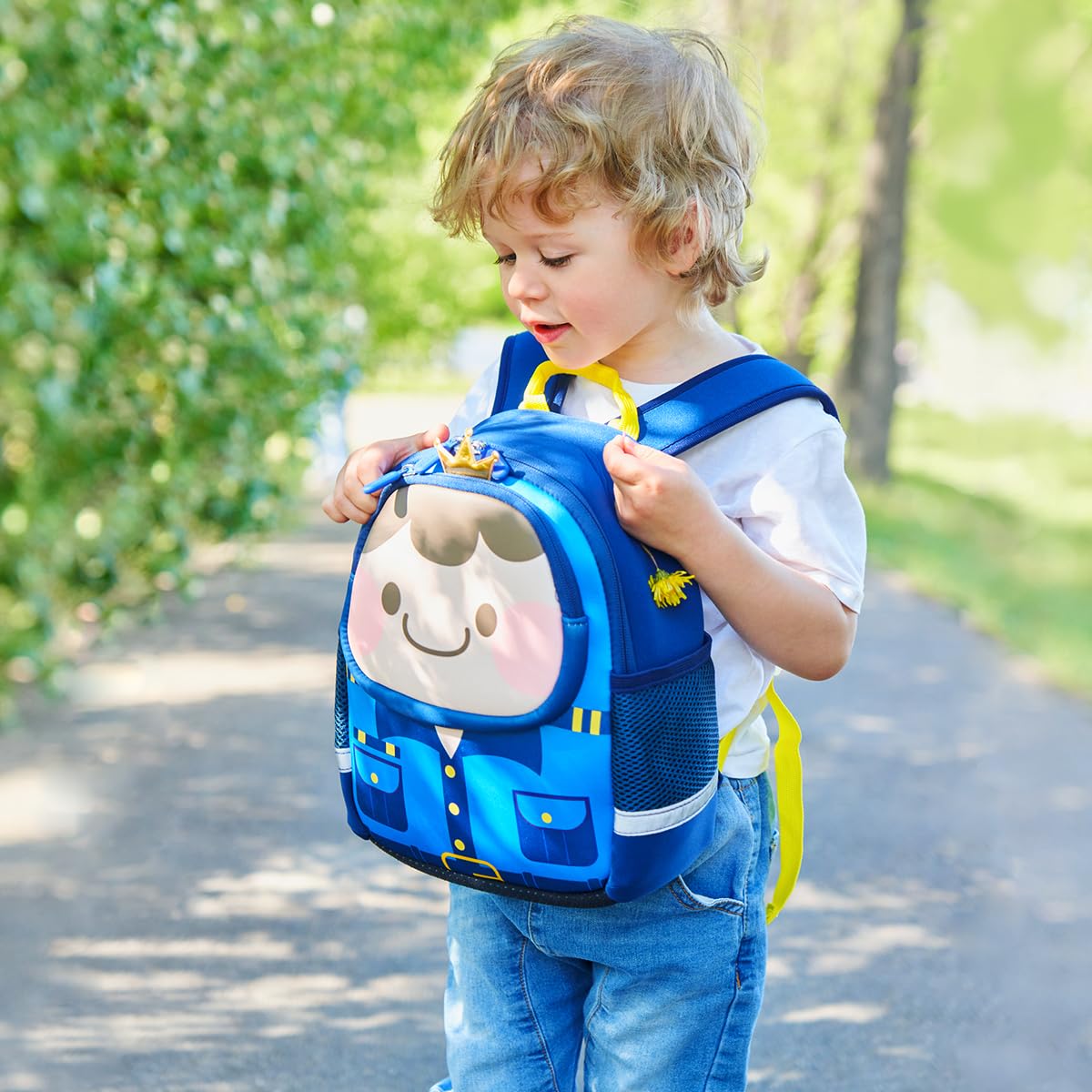 Super Cute Toddler Backpack with Safety Leash - Anti-Lost Kids Backpack for Boys & Girls Ages 3-6 - Perfect for Preschool, Daycare & Travel (Prince Design)