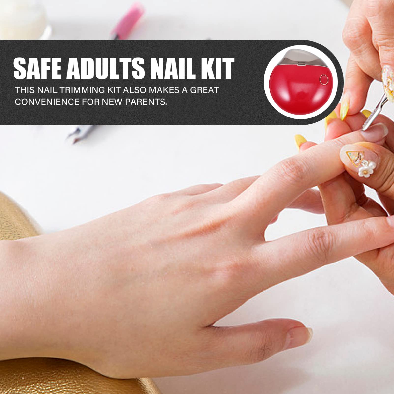 Electric Nail Clipper & Polishing Kit - Safe Manicure Tool for Kids & Adults | Nail Trimmer & Care Accessory for Home, Travel, and Salon Use