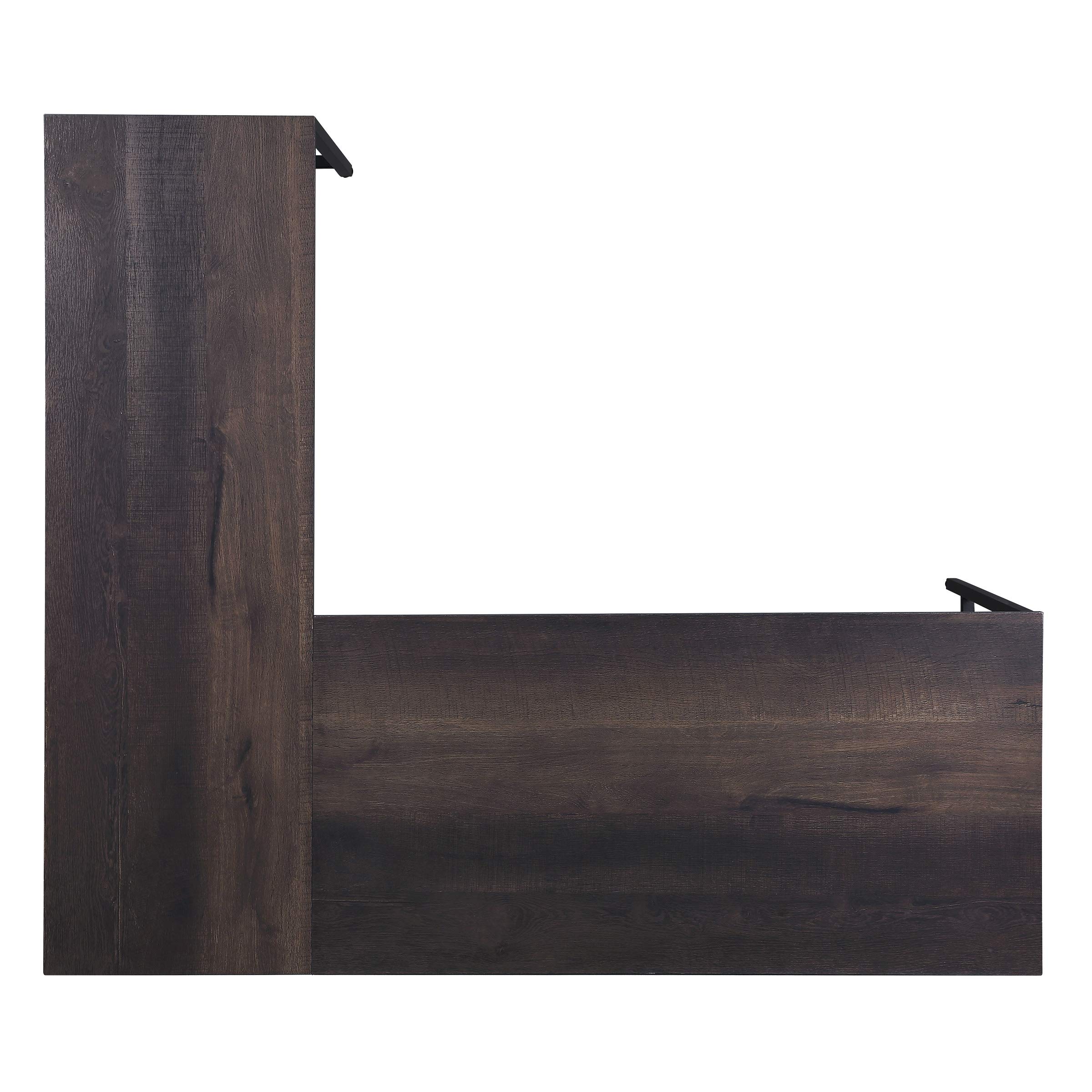 OSP Home Furnishings Modern L-Shaped Computer Desk in Ozark Ash Finish - Perfect for Home Office, Gaming Setup & Small Space Workstations