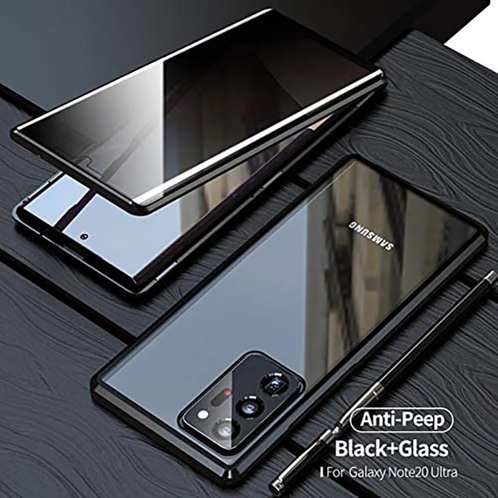 Samsung Galaxy S25 Ultra Magnetic Privacy Case - 360° Full Body Protection, Anti-Spy Tempered Glass, Magnetic Adsorption Frame, Wireless Charging Compatible - Perfect for Business Travel, Daily Commute & Privacy Protection