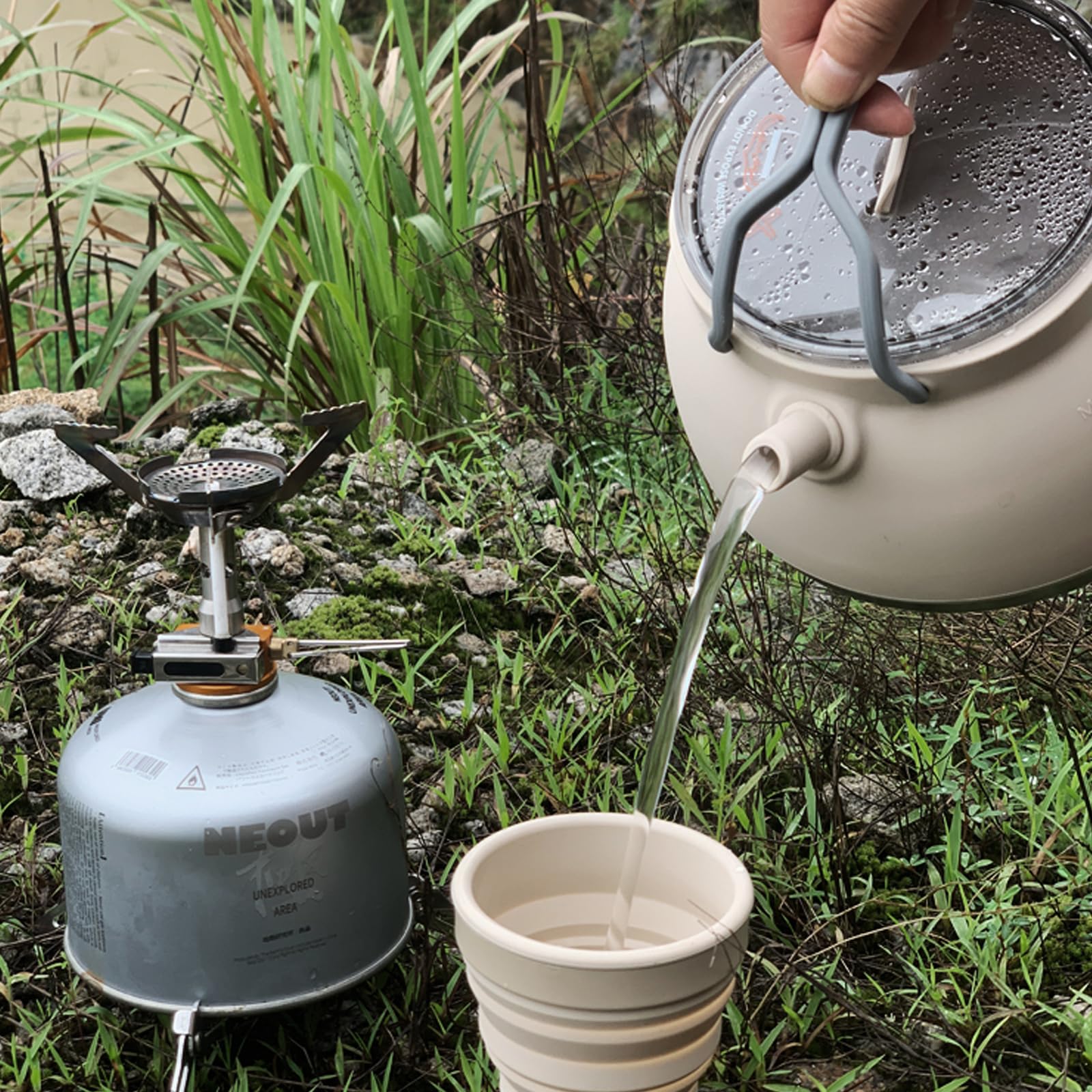 Portable Collapsible Camping Kettle - 1.5L Lightweight Coffee Pot for Hiking, Backpacking, Travel & Outdoor Adventures - Perfect for Camping, Picnics and Emergency Preparedness