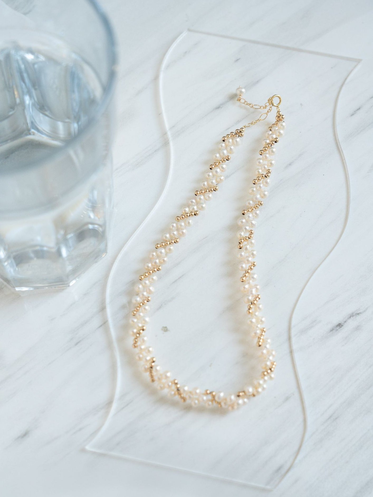 COCOKIM Gold Beaded Choker Necklace - Elegant Embellished Jewelry for Women | Perfect for Parties, Weddings & Evening Events