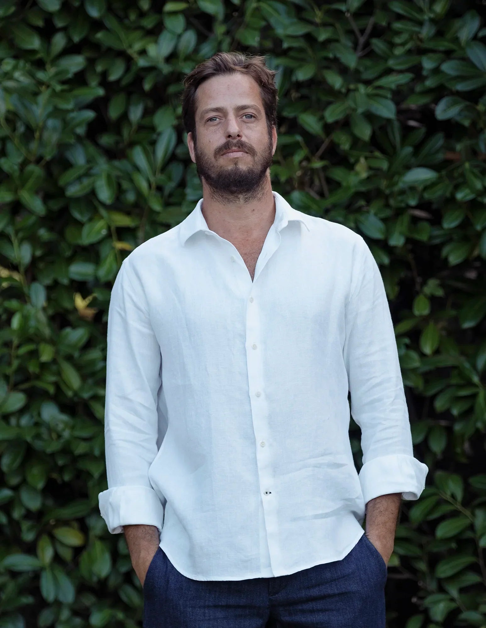 Premium Linen Shirt for Men - Clerigo White - Breathable & Comfortable Summer Casual Wear for Office, Travel & Outdoor Activities
