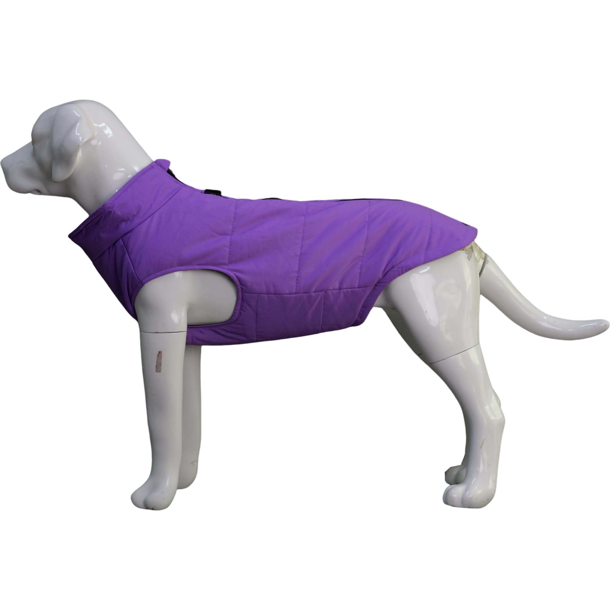 Waterproof Ultra Warm Dog Winter Vest with Cotton Lining - Windproof Zippered Jacket for Small, Medium & Large Dogs | Breathable Soft Dog Coat for Cold Weather Outdoor Activities (Purple, XXXL)
