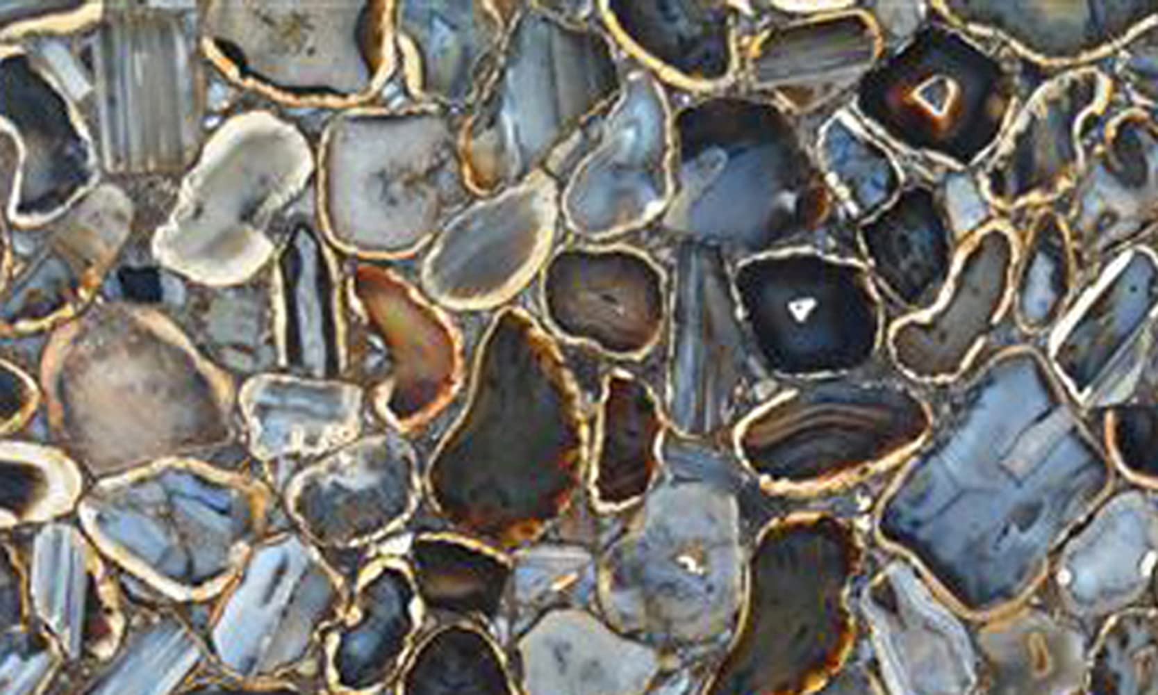 Natural Agate Stone Rectangle Table Top - 60
