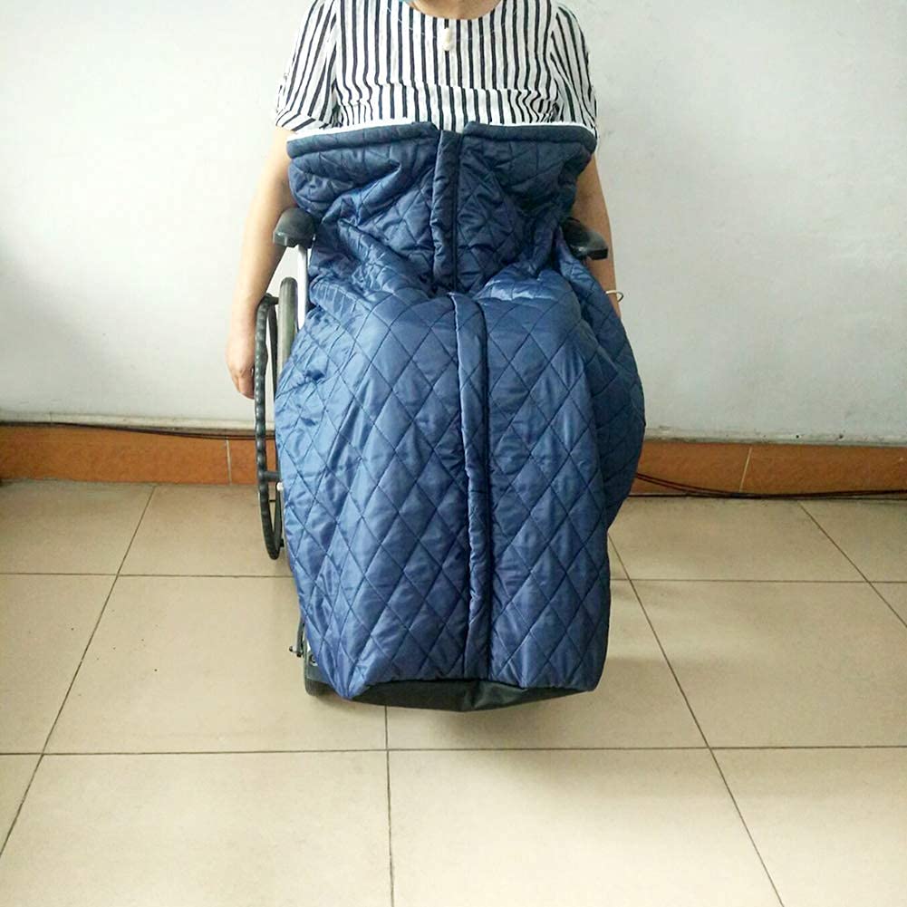 Waterproof Fleece-Lined Wheelchair Warmer Cover with Zipper - Soft & Cozy Blanket for Elderly & Patients - Ideal for Indoor & Outdoor Use in Winter