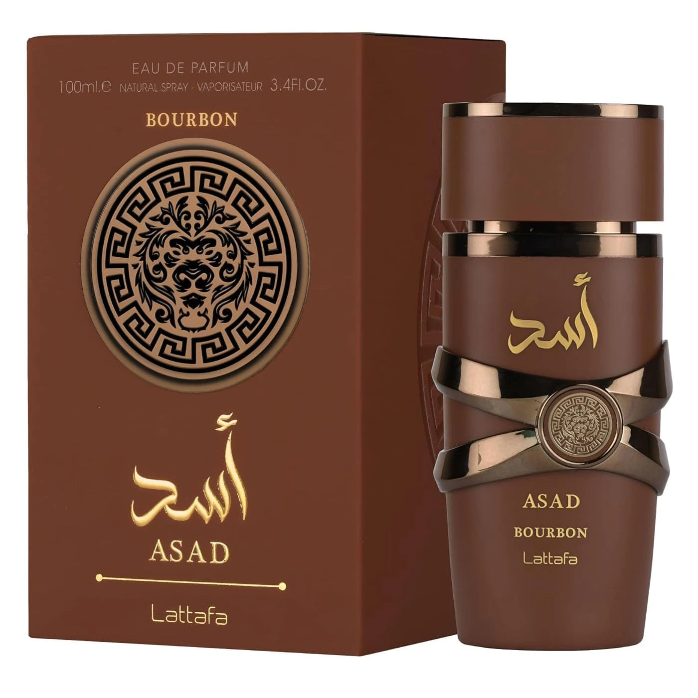 Premium Asad Bourbon 3.4 oz Eau de Parfum for Men - Long Lasting Fragrance for Date Night & Special Occasions